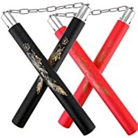 2 Pares de Nunchakus Espuma portátiles Nunchaku Artes Marciales Nunchakus Profesionales- Nunchaku de Entrenamiento de…